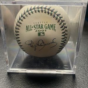 Roger Clemens signed Baseball Seattle All Star Game 2001 in case